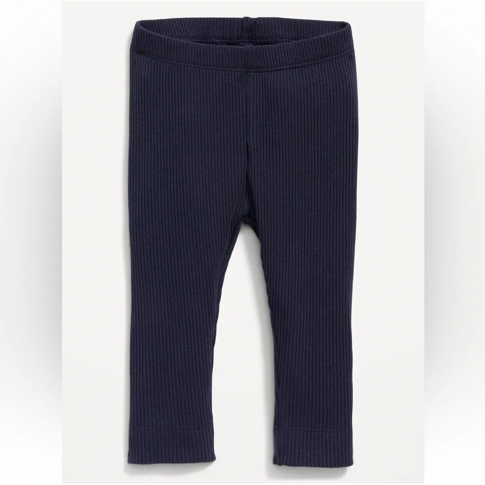 Old Navy Rib-Knit Leggings Navy Blue 12-18M